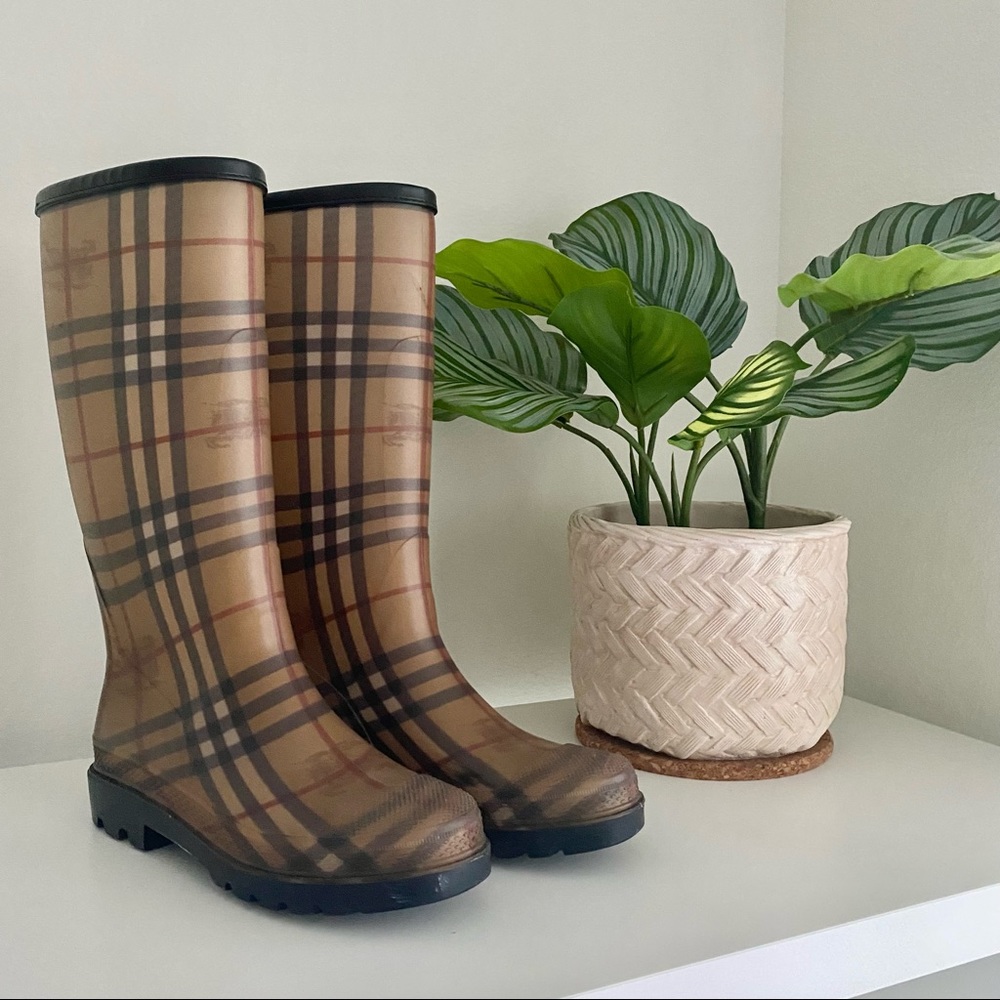 Burberry Rubber Mid-Calf Rain Boots